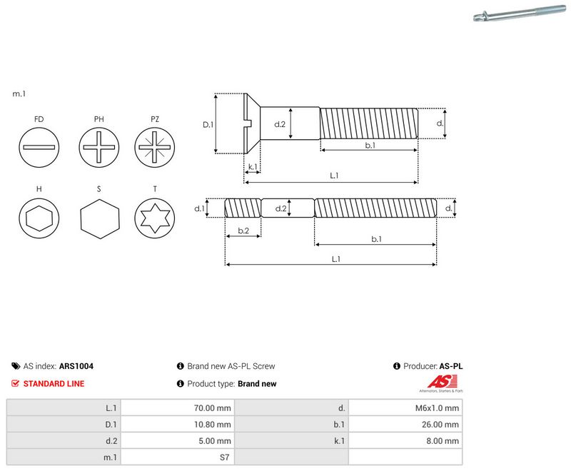 AS-PL ARS1004 Repair Set, alternator