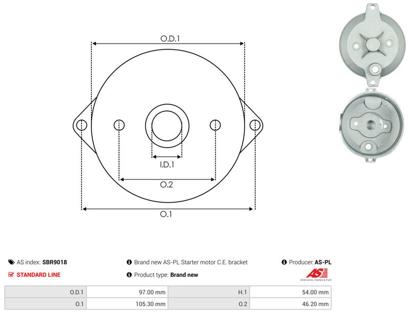 AS-PL SBR9018 Starter Lid, carburettor