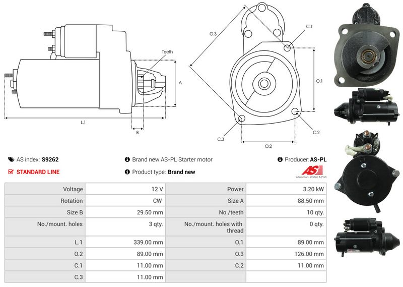 AS-PL S9262 Starter