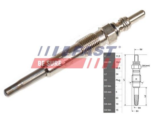 Свічка розжарювання, Fast FT82726