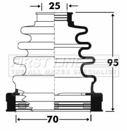First Line FCB2864 Bellow, drive shaft