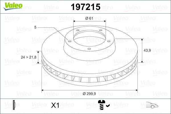 Valeo Brake Disc 197215