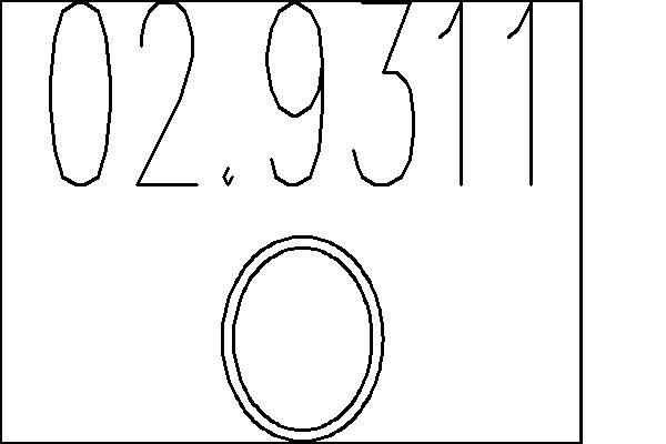 MTS tömítőgyűrű, kipufogócső 02.9311