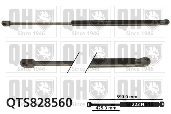 QUINTON HAZELL gázrugó, csomag-/poggyásztér QTS828560