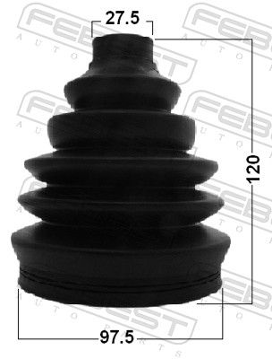 FEBEST 2717P-XC90F2 Bellow Kit, drive shaft