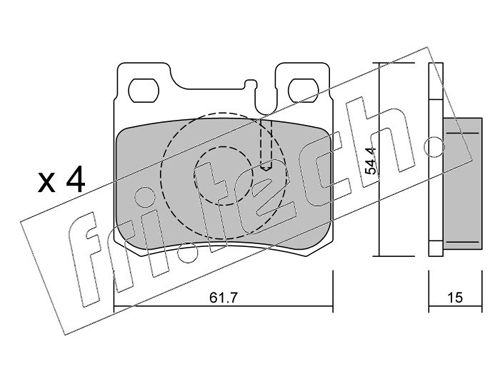 fri.tech. 582.0 Brake Pad Set, disc brake