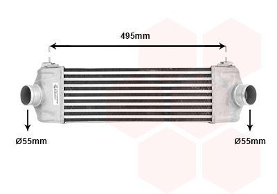 Охолоджувач наддувального повітря, Van Wezel 18004406