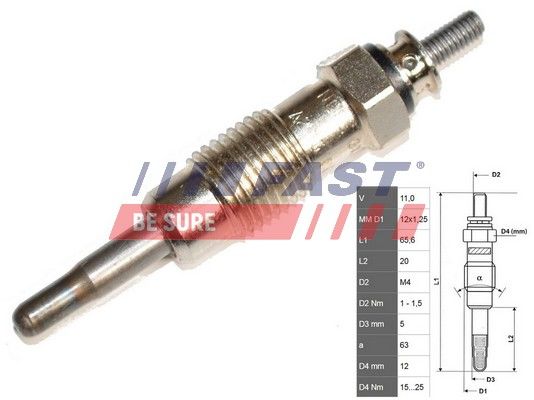 Свічка розжарювання, Fast FT82722