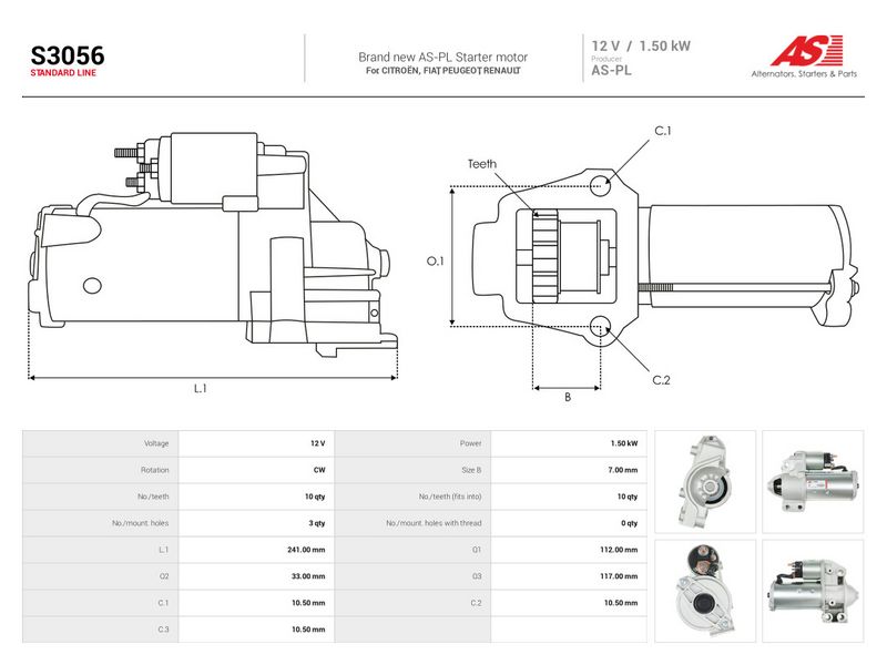Starter, AS-PL S3056