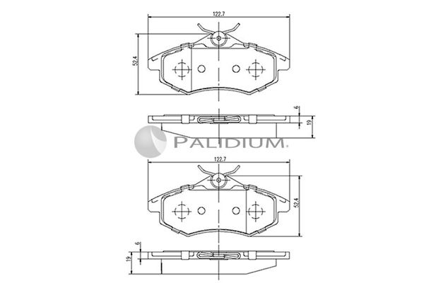 ASHUKI by Palidium fékbetétkészlet, tárcsafék P1-1151