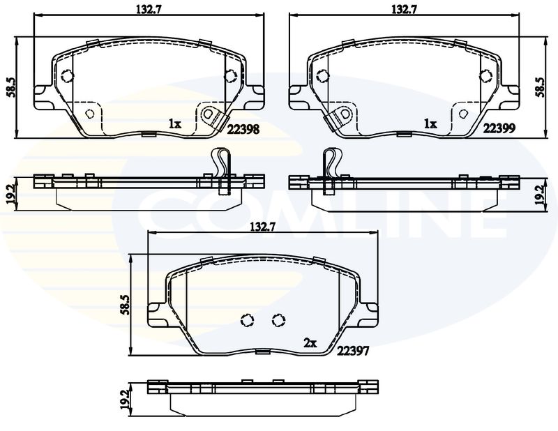 Comline Brake Pad Set, disc brake CBP32324