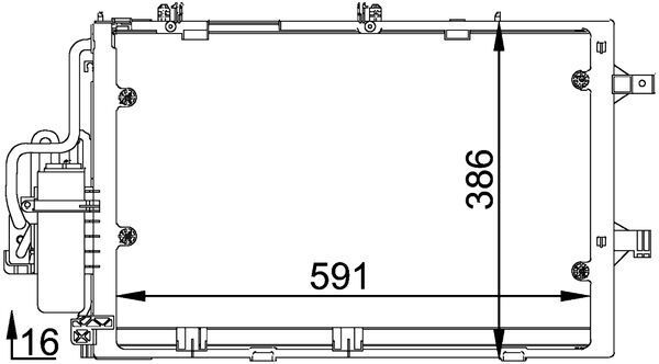 MAHLE AC 308 000P Condenser, air conditioning