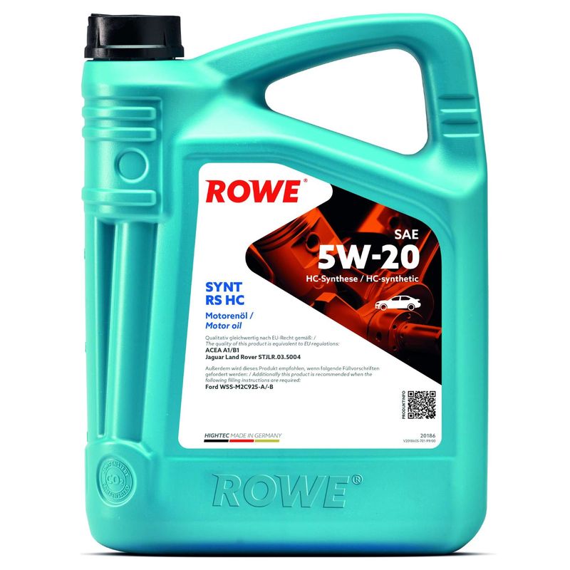 Олива моторна HIGHTEC SYNT RS HC SAE 5W-20 (5 L)