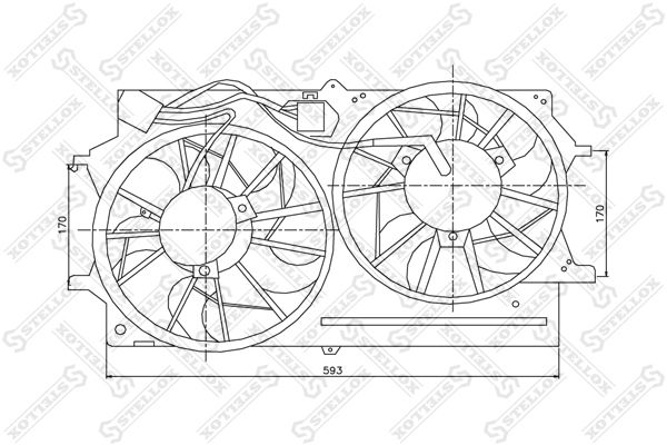 STELLOX ventilátor, motorhűtés 29-99359-SX