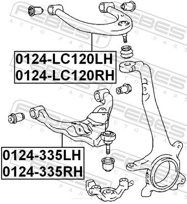 FEBEST 0124-LC120RH Control/Trailing Arm, wheel suspension