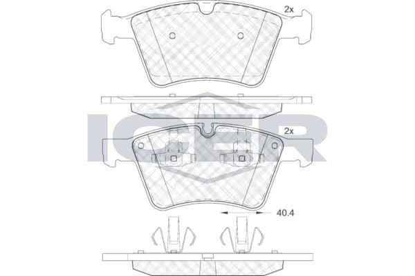 ANDEL 182086 - Brake Pad Set, disc brake