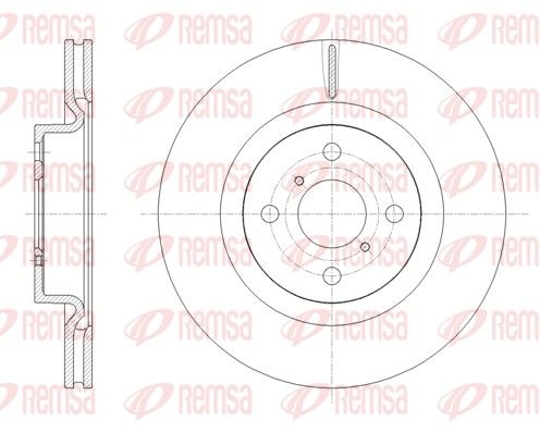 REMSA Диск тормозной передний TOYOTA YARIS -18