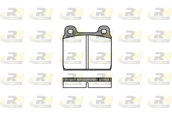 Комплект гальмівних накладок, дискове гальмо, Roadhouse 2002.00