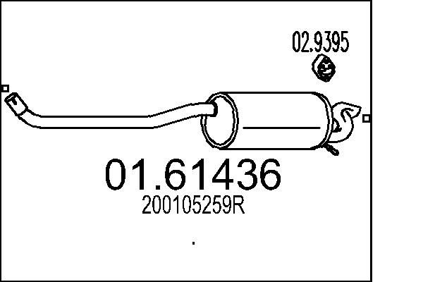 MTS hátsó hangtompító 01.61436