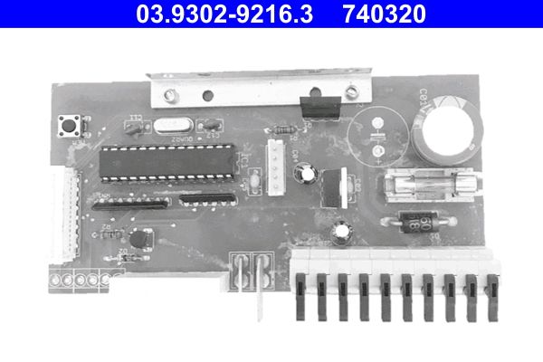 ATE Printplaat, vul-/ontluchtingsapparaat (rem hydraulica) 03.9302-9216.3