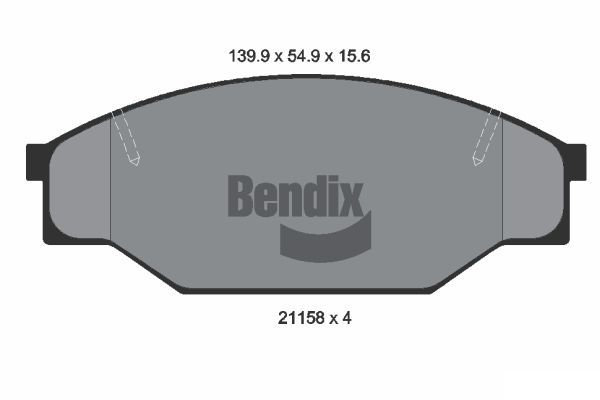 BENDIX Braking fékbetétkészlet, tárcsafék BPD1756