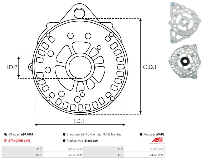 Kaitsekate, generaator, AS-PL ABR4007