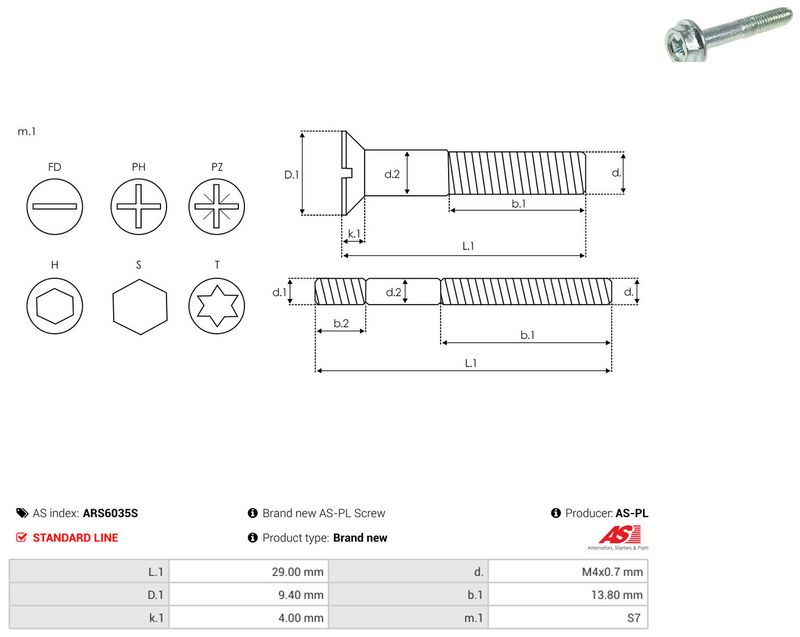 AS-PL ARS6035S Repair Set, alternator