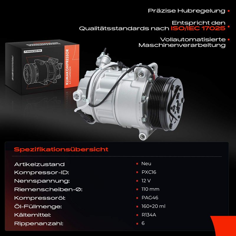 Frankberg 5481FB0001324 Compressor, air conditioning