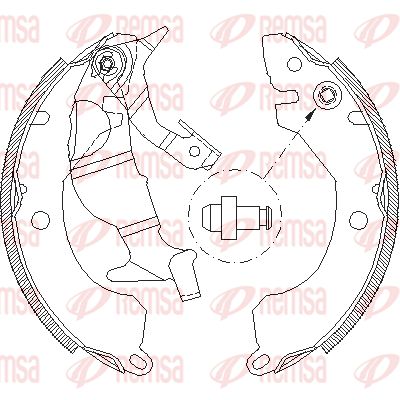 Комплект гальмівних колодок, Remsa 4371.00