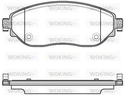 Комплект гальмівних накладок, дискове гальмо, Woking P17173.08