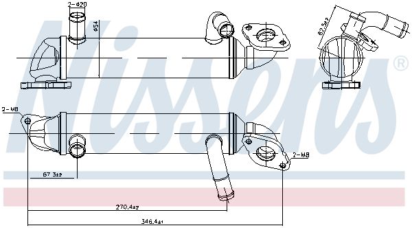 NISSENS 989396 Cooler, exhaust gas recirculation