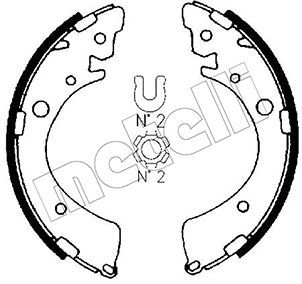 Комплект гальмівних колодок, Metelli 530153