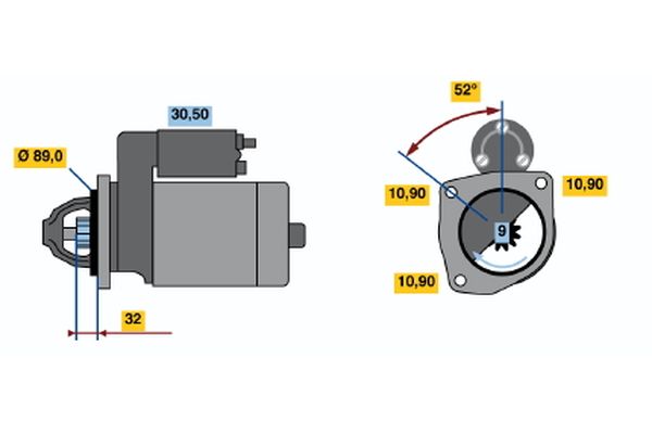 BOSCH 0 986 016 550 Starter