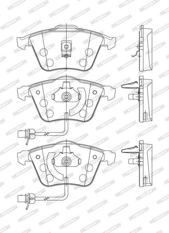 FERODO FDB1407 Brake Pad Set, disc brake