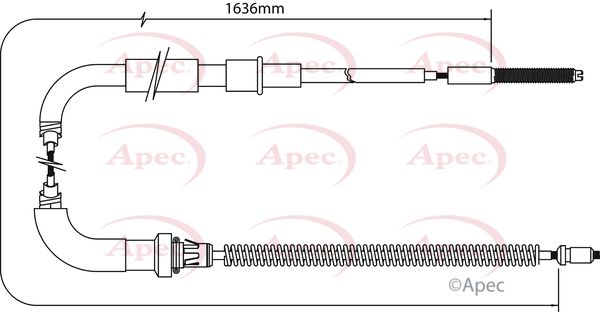 APEC Cable Pull, parking brake CAB1516