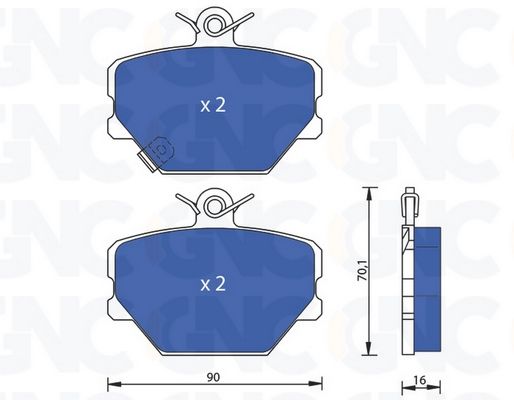 1-GNC P1007 - Brake Pad Set, disc brake