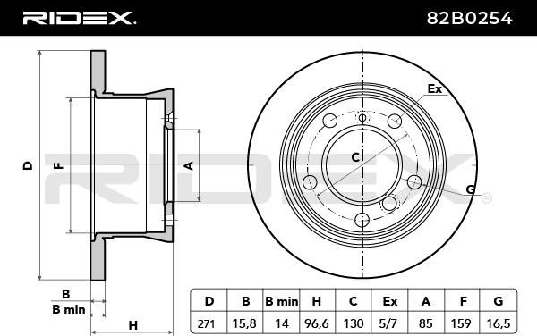 спирачен диск RIDEX