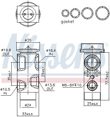 NISSENS 999361 Expansion Valve, air conditioning