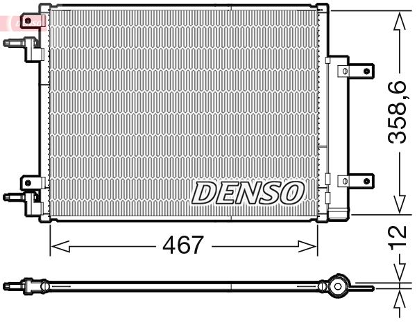DENSO kondenzátor, klíma DCN20046