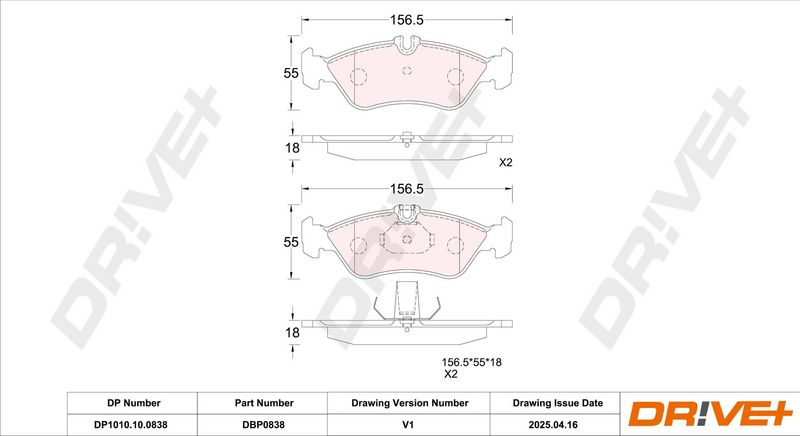 Set placute frana,frana disc DP1010.10.0838 Dr!ve+