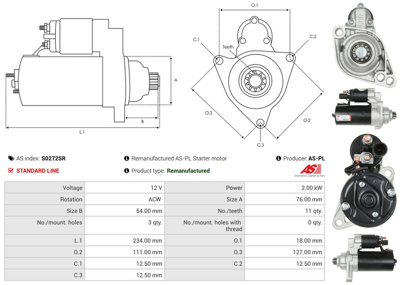 AS-PL S0272SR Starter