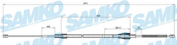 Тросовий привод, стоянкове гальмо, Samko C0809B