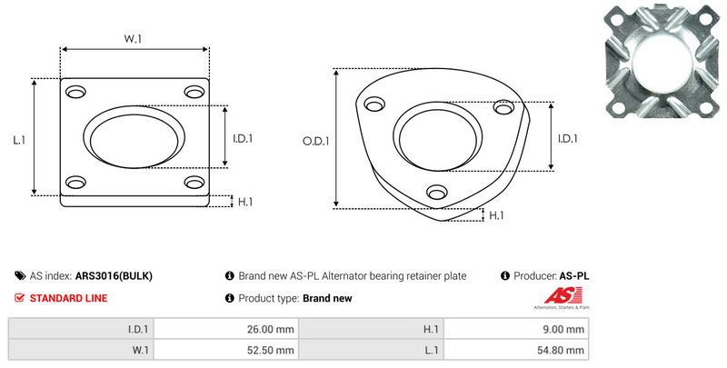 AS-PL ARS3016(BULK) Repair Set, alternator