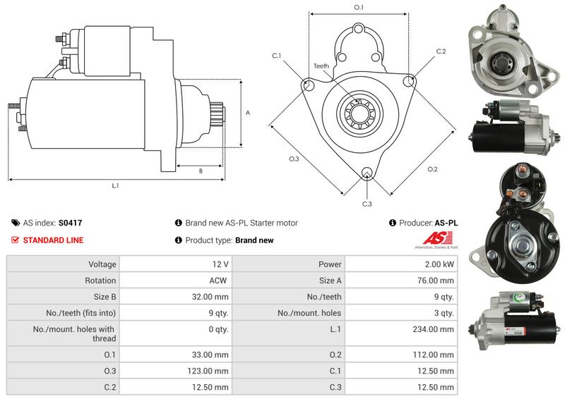 AS-PL S0417 Starter