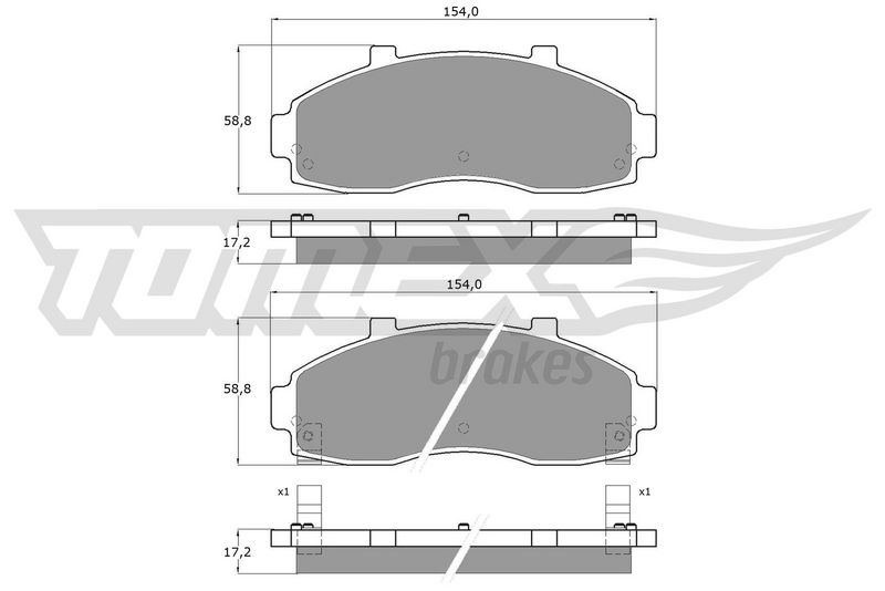 TOMEX Brakes Stabdžių trinkelių rinkinys, diskinis stabdys