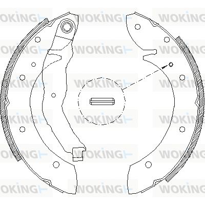 Комплект гальмівних колодок, Woking Z439601