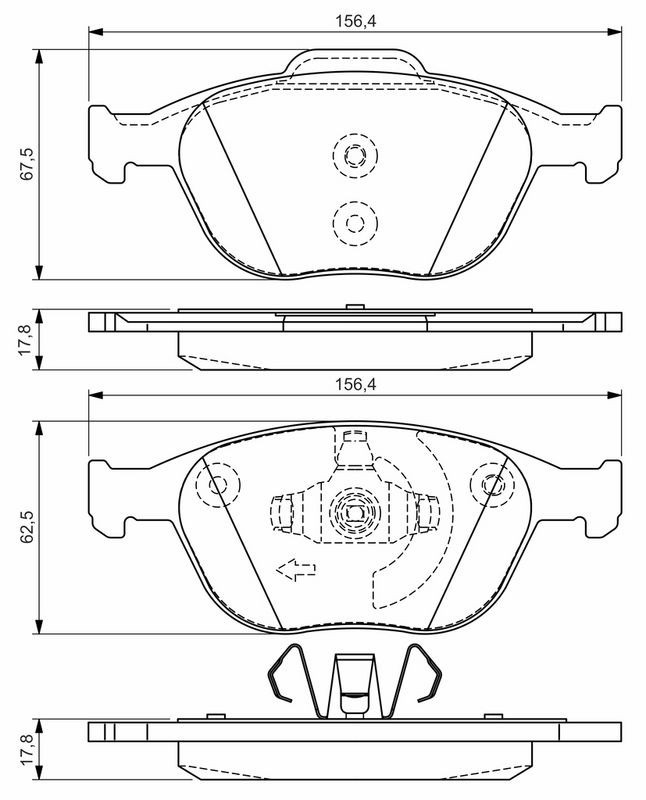 Set placute frana,frana disc 0 986 495 066 BOSCH
