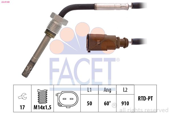 FACET Sensor, uitlaatgastemperatuur 22.0140