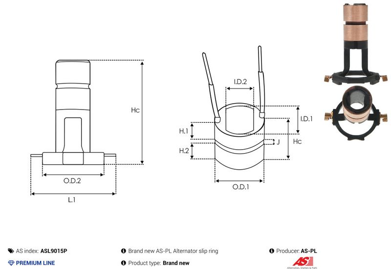 Rõngas, generaator, AS-PL ASL9015P