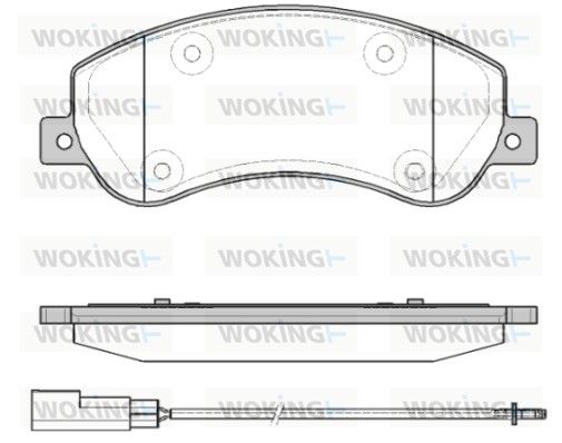 Комплект гальмівних накладок, дискове гальмо, Woking P13503.11